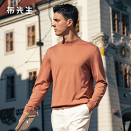 布先生佟大為明星同款春秋可機(jī)洗毛T羊毛衫男士毛衣純色針織打底衫 【小高領(lǐng)】摩卡棕 L /175