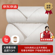 京東京造100%天然蠶絲子母被 純棉面料二合一四季被子冬季2x2.3m約8斤