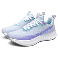 李寧1990赤兔8pro競速訓練跑鞋男款蛇年限定秋新款減震運動(dòng)鞋青少年跑步鞋 赤兔8PRO-白紫-氣墊碳板 42