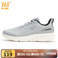 361°男鞋運(yùn)動鞋春季新款361度男常規(guī)跑鞋 冷霧灰/曜石黑 44