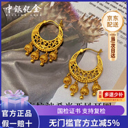 中銀億金安吉拉波希米亞風(fēng)黃金耳釘女足金耳飾耳環(huán)生日情人節禮物送老婆 安吉拉波希米亞風(fēng)耳圈金重約8g