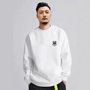 MY潮牌香港余文樂秋冬重磅圓領(lǐng)純棉衛(wèi)衣本命年紅色純棉情侶加絨百搭 白色 XL