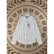 POLO SPORT保羅拉夫小馬韓系竹節(jié)棉刺繡長袖襯衫標外穿女式襯衣1 【對標高品質(zhì)】白色條紋 M (110-125斤)