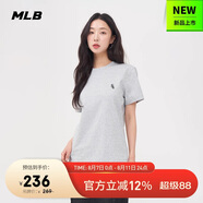 MLB短袖T恤男女時(shí)尚夏季休閑經(jīng)典純色圓領(lǐng)25新款3ATSB0153-44MGS-L