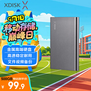 小盤(XDISK)500GB USB3.0金屬移動硬盤X系列2.5英寸太空灰 超薄高速便攜時尚款數(shù)據(jù)備份存儲穩(wěn)定耐用