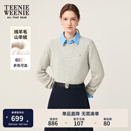 Teenie Weenie小熊卡通毛衣女2025冬季新款女毛衫 灰色 M