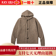 PSO Brand男女裝卷紗彩點(diǎn)連帽開衫毛衣男女寬松個(gè)性潮流百搭針織 彩點(diǎn)棕Brown XS
