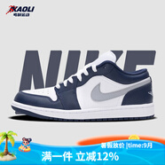 耐克（NIKE）【潮】Air Jordan aj1板鞋男女情侶款低幫耐磨透氣休閑運動籃球鞋 553560/553558-141 白藍 女款GS 36