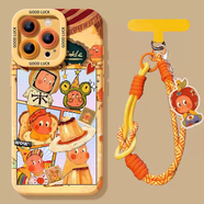 米聆適用蘋(píng)果17手機殼掛繩iPhone17promax新款iphone16星星人15pro硅膠14plus高級13卡通12可愛(ài)17pro套 四宮格布丁星星人+手繩 iPhone17