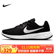 耐克NIKE跑步鞋男緩震透氣REVOLUTION 6運動(dòng)鞋DC3728-003黑白40.5