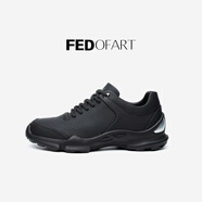 FED2025新款男士頭層牛皮運動(dòng)鞋簡(jiǎn)約耐磨皮鞋秋季百搭跑步鞋休閑男鞋