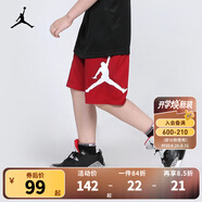 NIKE JORDAN 耐克AJ童裝男童DRI-FIT速干運動短褲夏季新款兒童五分褲 杰斯特紅 160 /66 【建議身高152-158cm】
