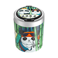 國潮LED煙灰缸車用防飛灰?guī)w夜光裝飾 蓋子帶燈/按鍵開蓋【財源滾滾】1