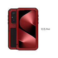 艾尚美（lovemei）適用P80Pro硅膠金屬混合保護套P80pro+防護結構 P80ultra防摔防塵三防設計戶(hù)外探險專(zhuān)用手機殼 紅色 華為 Pura 80 Ultra