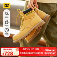 CAT卡特經(jīng)典大黃靴馬丁靴男士牛皮鋼頭防撞耐磨高幫鞋P89162O1BDC25 黃色 44