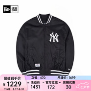 NEW ERA【七夕禮物】紐亦華MLB棒球NY夾克刺繡春秋男女情侶運動休閑外套 13546435-黑色 NY L