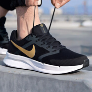 耐克（NIKE）跑鞋男鞋 2025秋季新款透氣網(wǎng)面運(yùn)動(dòng)鞋低幫休閑鞋減震耐磨跑步鞋 黑色金鉤-010/飛線科技 44 (內(nèi)長(zhǎng)280mm)
