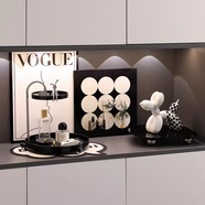 赟婭入戶(hù)玄關(guān)鑰匙收納擺件輕奢高檔客廳裝飾畫(huà)進(jìn)門(mén)口鞋柜精致簡(jiǎn)約家居 雙層收納組合【五件套A】