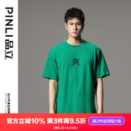 品立（PINLI）短袖T恤男純棉夏季男裝字母印花圓領(lǐng)半袖男士上衣 綠色 L 175