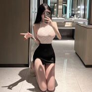 醋酸連身裙微胖風(fēng)情萬(wàn)種的裙子大碼性感緊身長(cháng)裙止步埃及風(fēng)連衣裙 白色 均碼合適80120斤內身材