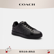 蔻馳（COACH）男士男鞋經(jīng)典標志HIGH LINE運動鞋板鞋平底鞋輕奢休閑鞋男鞋子 石墨色/黑色 41