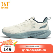 361°男鞋運動(dòng)鞋秋季新款361度男常規跑鞋 羽毛白/水霧藍 41
