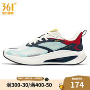 361度男鞋運動(dòng)鞋秋季新款男常規跑步鞋 羽毛白/油墨藍 39