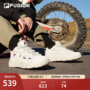 斐樂(lè)（FILA）FUSION 斐樂(lè)潮牌籃球鞋女鞋低幫籃球文化鞋復(fù)古休閑鞋老爹鞋 燕麥色-T12W941206AOM 36.5