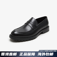 萊爾斯丹（le saunda）商務(wù)低幫圓頭休閑男鞋樂福鞋4TM61402 黑色 BKL 40