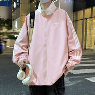 Equipment阿迪三葉草秋季夾克外套男女休閑新款立領(lǐng)運動(dòng)拉鏈上衣情侶 阿迪達斯粉色 3XL 阿迪達斯3XL 170-190斤