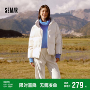 森馬（Semir）森馬羽絨服女短款立領撞色三防保暖通勤外套24冬新款109724113012