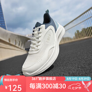 361度男鞋運動鞋夏季新款網(wǎng)面透氣百搭休閑跑步鞋男防滑減震男子跑鞋 羽毛白/水霧藍(lán) 41