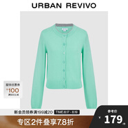 UR2024秋季新款女裝時尚撞色拼接層次軟糯針織開衫UYY940010