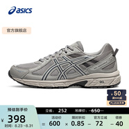 亞瑟士ASICS跑步鞋男鞋越野透氣運動(dòng)鞋抓地耐磨跑鞋 GEL-VENTURE 6 灰色 42.5