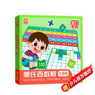 磁力教具蒙氏百數板（精裝）幼小銜接數學(xué)啟蒙百數板數字拼圖數字推理思維能力專(zhuān)注力訓練智力開(kāi)發(fā)書(shū)兒童禮物