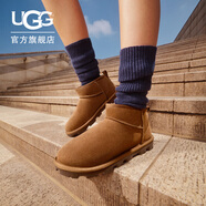 UGG秋季男女同款舒適短筒靴時(shí)尚雪地靴1166732DRKT|深太妃糖棕色 36