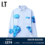 ENFOLD IT 女裝中長(zhǎng)款條紋襯衫2024秋季新款時(shí)尚摩登寬松襯衣130550XN BLX/藍(lán)色 38
