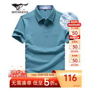 七匹狼短袖T恤男夏季商務(wù)保羅衫POLO冰爽抗菌翻領(lǐng)打底衫男裝冰絲涼感 灰藍(lán)色-5A抗菌冰爽透氣 XL (175)