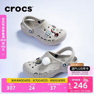 卡駱馳crocs洞洞鞋貝雅男鞋女鞋輕便耐磨一腳蹬拖鞋休閑鞋|10126 卵石色-2V3 39 (240mm)