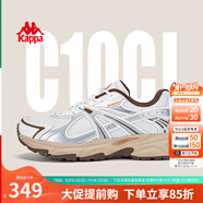 KAPPA卡帕女鞋運動鞋女2025秋季新款減震跑步鞋復古厚底休閑老爹鞋子女 經(jīng)典白/銀色012A 35