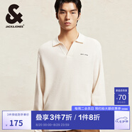 杰克·瓊斯（JACK&JONES）男裝秋冬新款時(shí)尚潮流百搭羊毛衫套頭毛衣靜奢風(fēng)POLO領(lǐng)針織衫男 A05 乳白色 XL 185