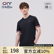 G|Y goldlion金利來(lái)GY【純棉】短袖T恤男2025夏季新款時(shí)尚休閑圓領(lǐng)體恤上衣 藏藍色 2XL