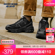 斯凱奇（Skechers）新款男鞋子戶外復(fù)古百搭厚底老爹鞋運(yùn)動(dòng)鞋休閑鞋 237121-BBK 全黑色 39.5