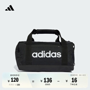 adidas大容量運(yùn)動健身斜挎手拎包男女春季新款阿迪達(dá)斯官方JE8347 黑色/白色   NS