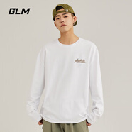 GLM純棉長袖t恤男春秋款體恤內(nèi)搭寬松大碼男裝男士打底衫上衣