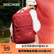 斯凱奇（Skechers）雙肩包男女同款學(xué)生經(jīng)典紅色書(shū)包時(shí)尚大容量休閑運動(dòng)旅行通勤背包 賽車(chē)紅/001W