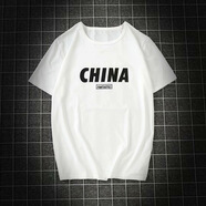 嘉曄（JIAYE）男士短袖T恤夏季潮牌字母大碼半袖學(xué)生T情侶打底衫上衣 609短袖白色 M