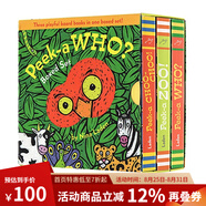 英文原版繪本 Peek-a Who/Zoo/CHOO CHOO 猜猜我是誰(shuí) 躲貓貓洞洞紙板書(shū) 3冊盒裝 0-3歲寶寶的啟蒙 peekaboo 綠山墻