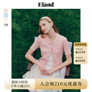 ELAND衣戀短袖針織衫女時尚甜美糖果色polo衫夏季新款 淺粉色(26)L/Pink M 165