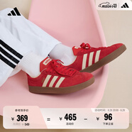 adidas「T頭鞋」VL COURT復古休閑板鞋德訓鞋男女阿迪達斯輕運動(dòng) 淺猩紅/暖香草色/黃色   36